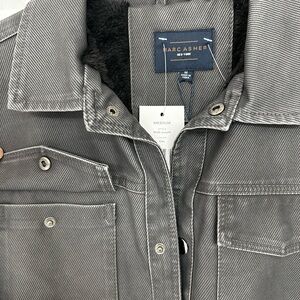 Marc Asher Gray Twill Jacket with Sherpa Lining